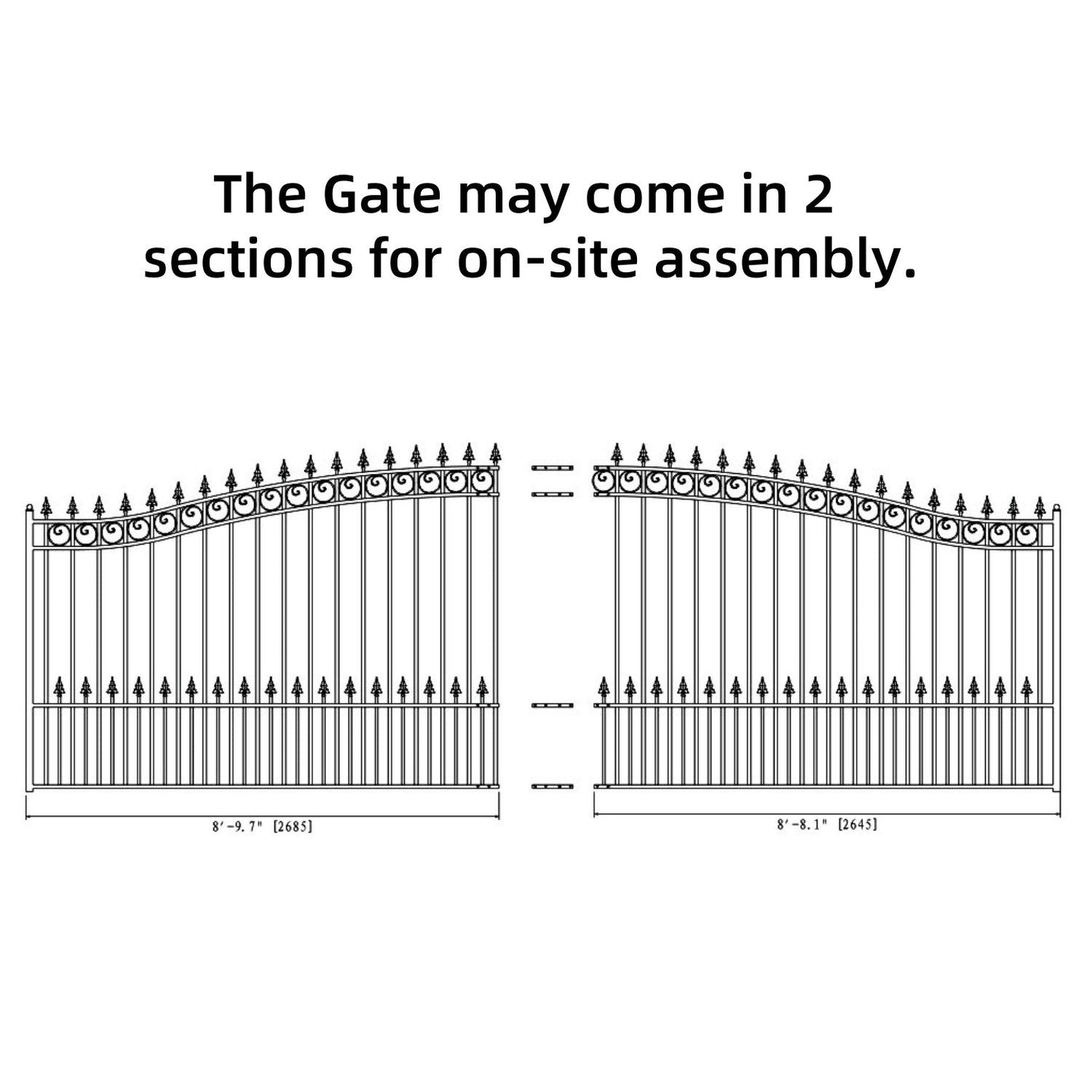Chery Industrial 18x6 ft Steel Sliding Driveway Gate