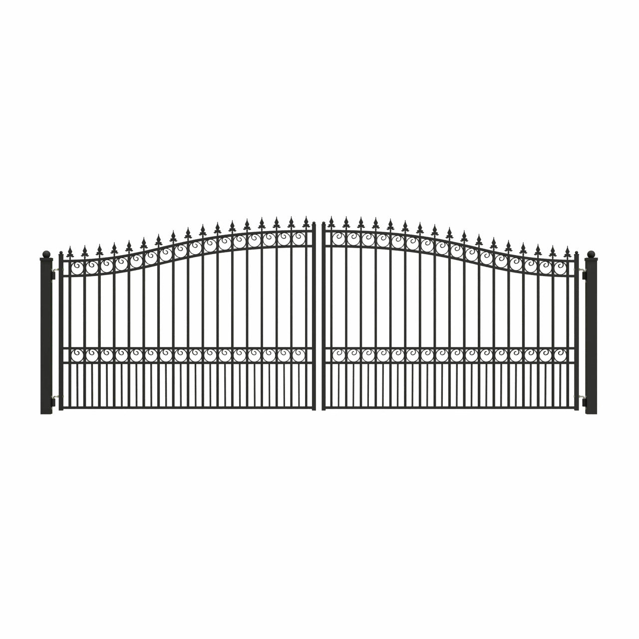 Chery Industrial | 18x6 ft Steel Dual Swing Driveway Gate - LONDON Style