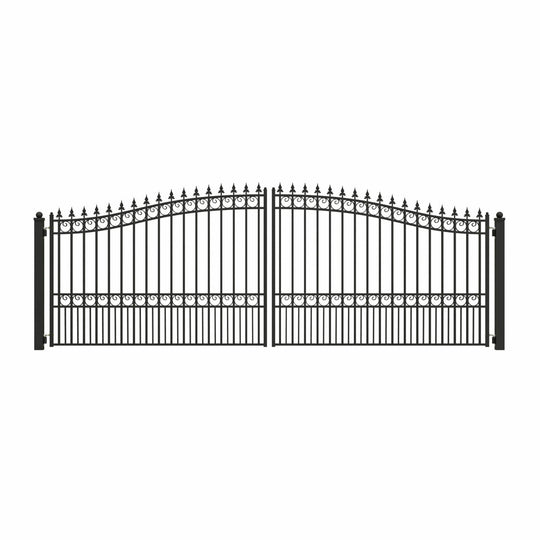 Chery Industrial | 18x6 ft Steel Dual Swing Driveway Gate - LONDON Style