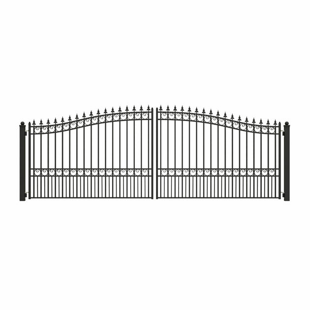 Chery Industrial | 18x6 ft Steel Dual Swing Driveway Gate - LONDON Style