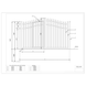 Chery Industrial 16x7 ft Steel Dual Swing Driveway Gate with Pedestrian Door