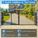 Chery Industrial 16x7 ft Steel Dual Swing Driveway Gate with Pedestrian Door