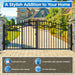 Chery Industrial 18x7 ft Steel Dual Swing Driveway Gate with Pedestrian Door