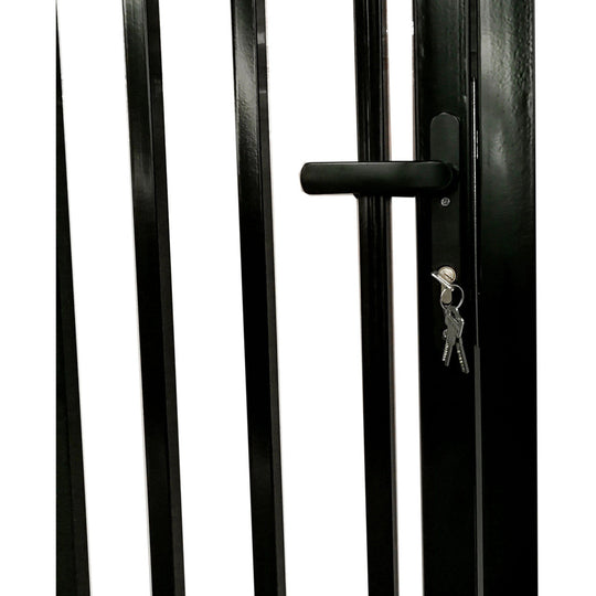 Chery Industrial 16x7 ft Steel Dual Swing Driveway Gate with Pedestrian Door