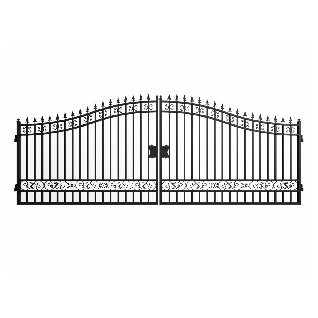 Chery Industrial 18x8 ft Steel Dual Swing Driveway Gate