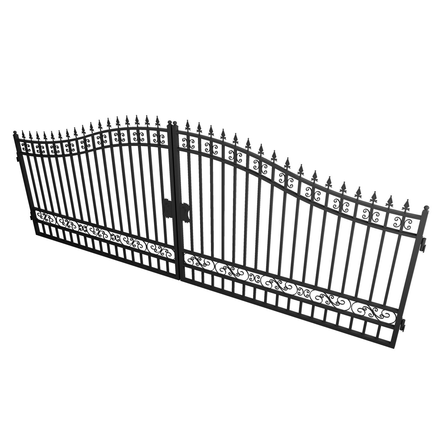 Chery Industrial 18x8 ft Steel Dual Swing Driveway Gate