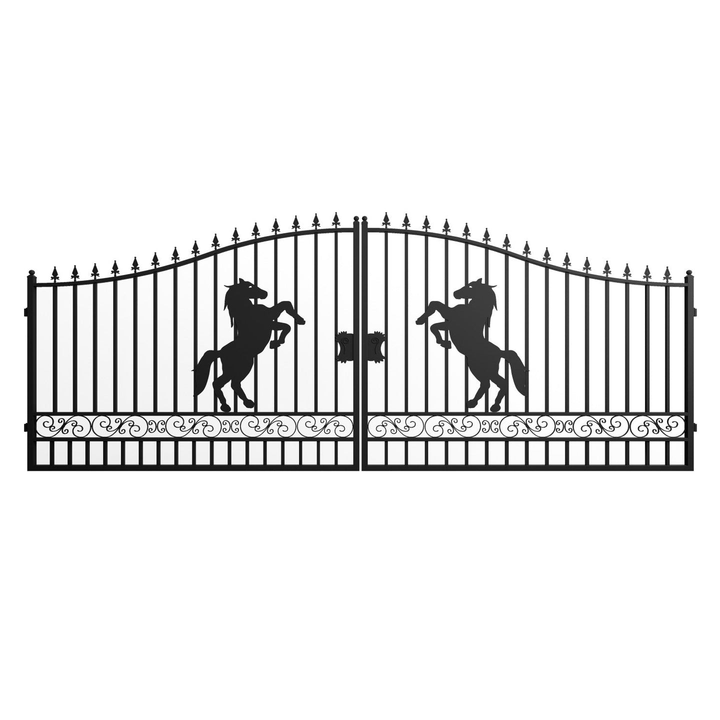 Chery Industrial 18x8 ft Steel Dual Swing Driveway Gate