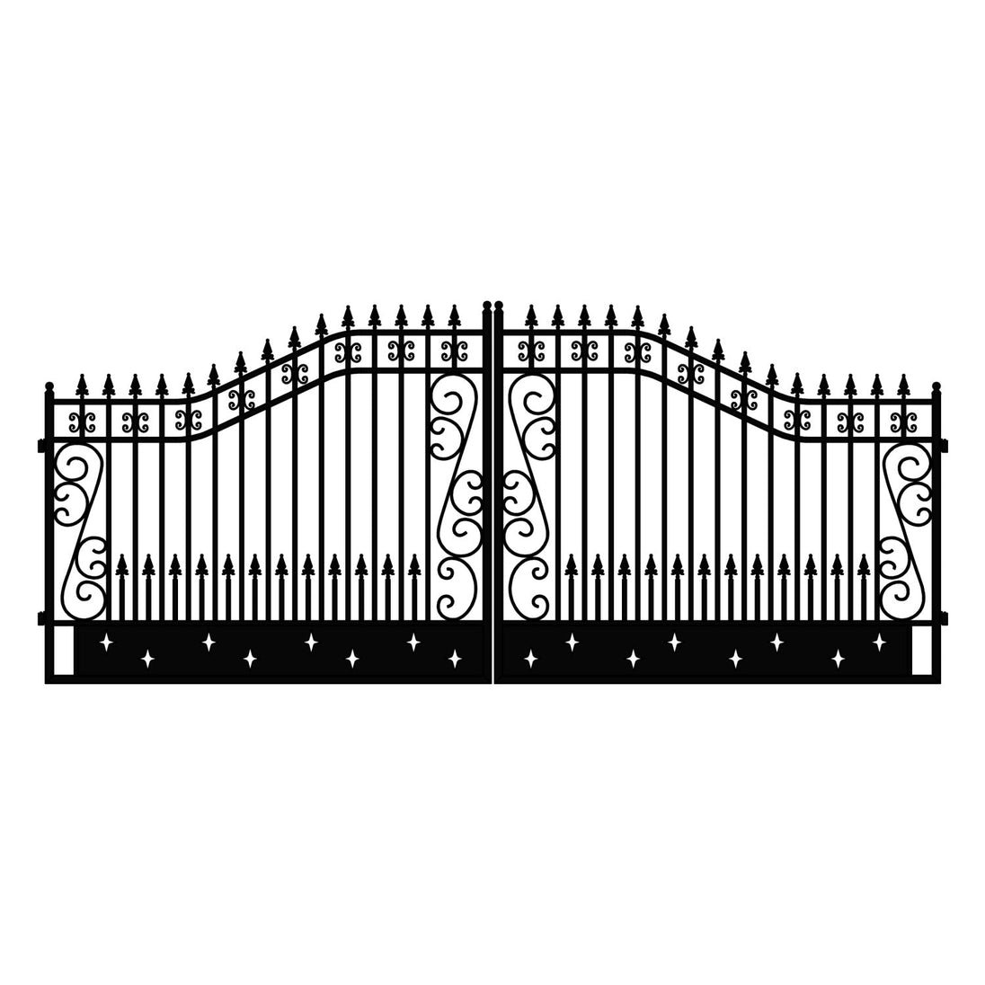 Chery Industrial | 18x8 ft Steel Dual Swing Driveway Gate