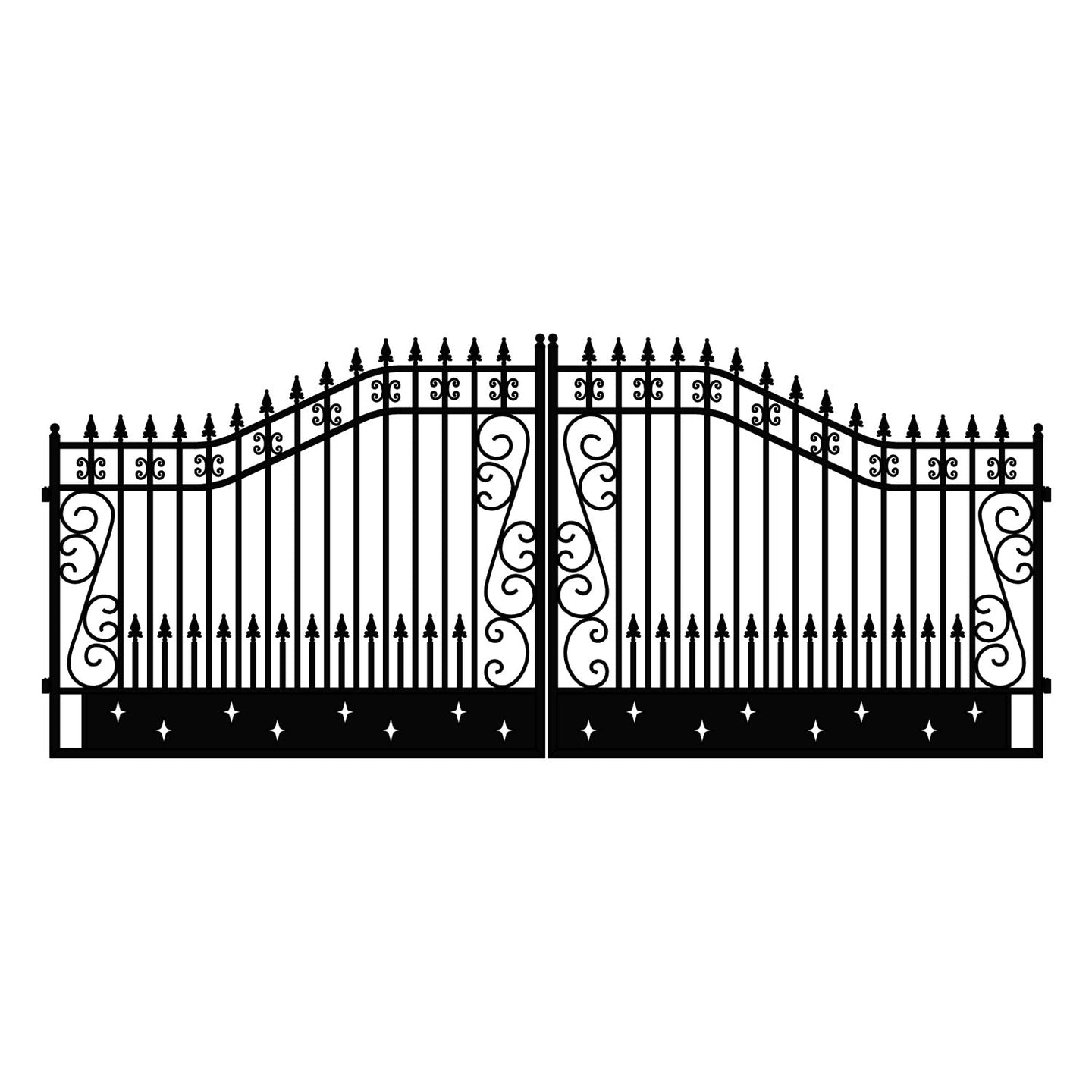 Chery Industrial | 18x8 ft Steel Dual Swing Driveway Gate