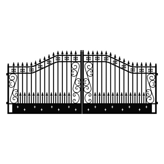 Chery Industrial | 18x8 ft Steel Dual Swing Driveway Gate