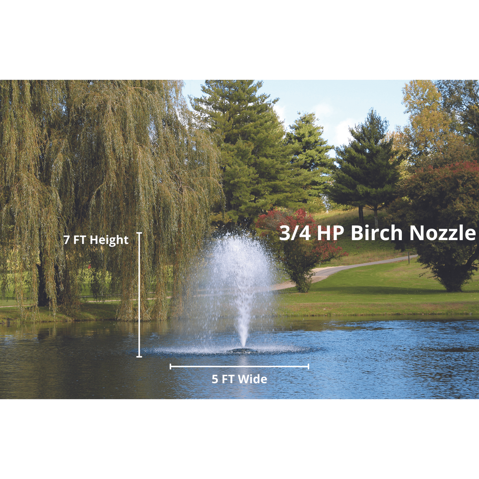 Kasco Marine | J Series Decorative Display Fountain 3/4 HP for Small Ponds