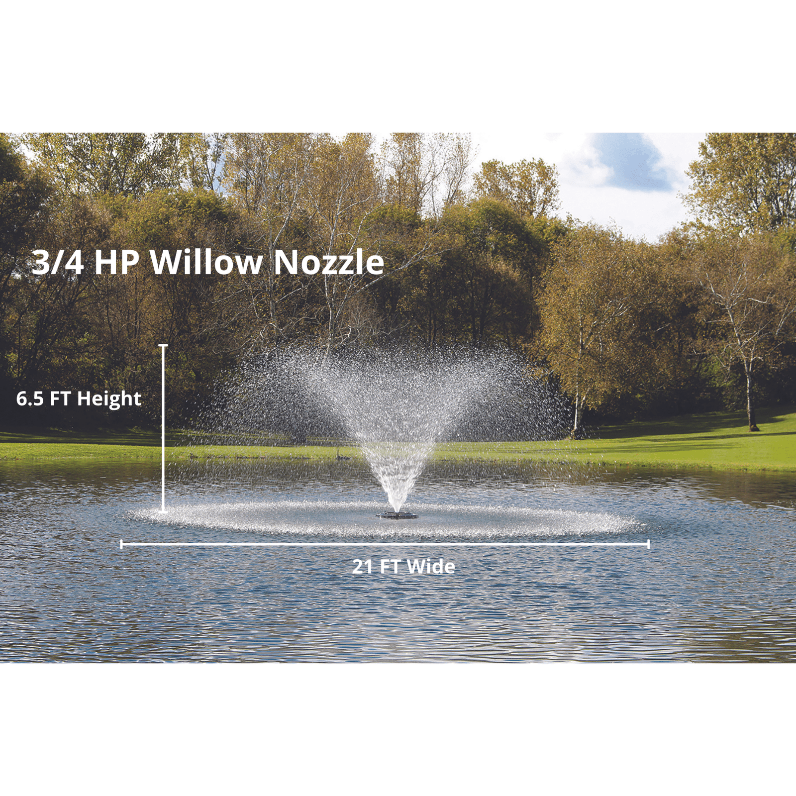 Kasco Marine | J Series Decorative Display Fountain 3/4 HP for Small Ponds