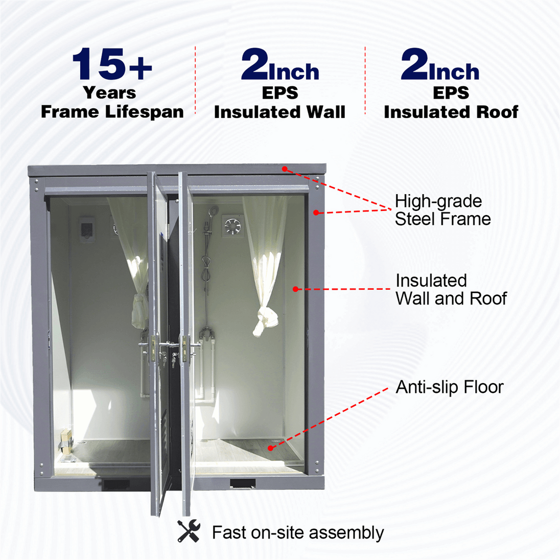 Chery Industrial 2 Private Mobile Shower Room