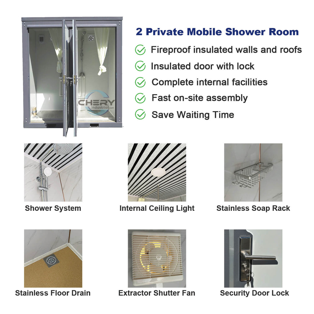 Chery Industrial 2 Private Mobile Shower Room