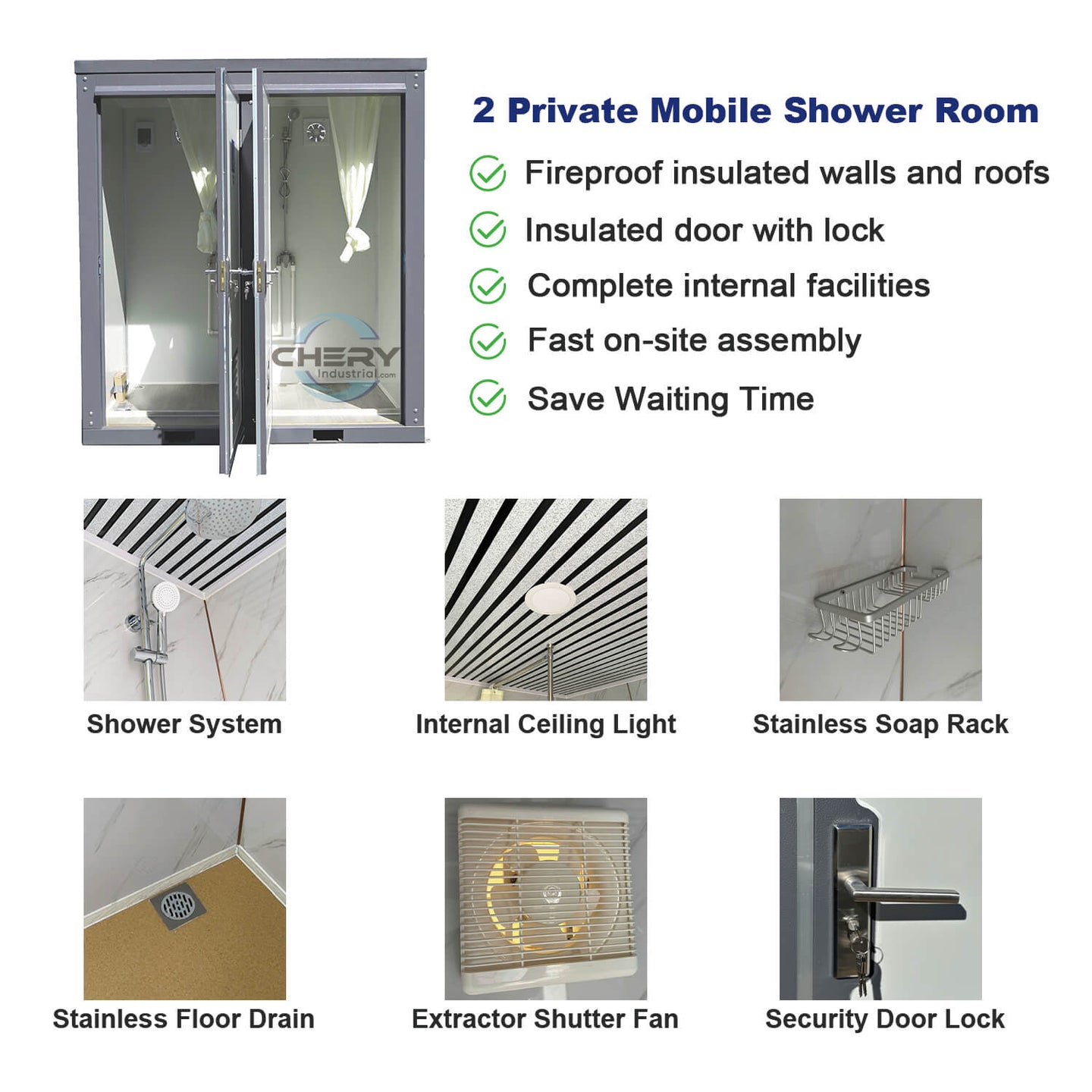 Chery Industrial 2 Private Mobile Shower Room
