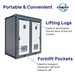 Chery Industrial 2 Private Toilet Stalls Portable Restroom