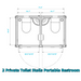 Chery Industrial 2 Private Toilet Stalls Portable Restroom