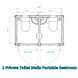 Chery Industrial 2 Private Toilet Stalls Portable Restroom
