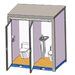 Chery Industrial 2 Private Toilet Stalls Portable Restroom