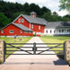 Chery Industrial 20 ft Farm Driveway Gate with Diagonal Tubes, Dual Swing