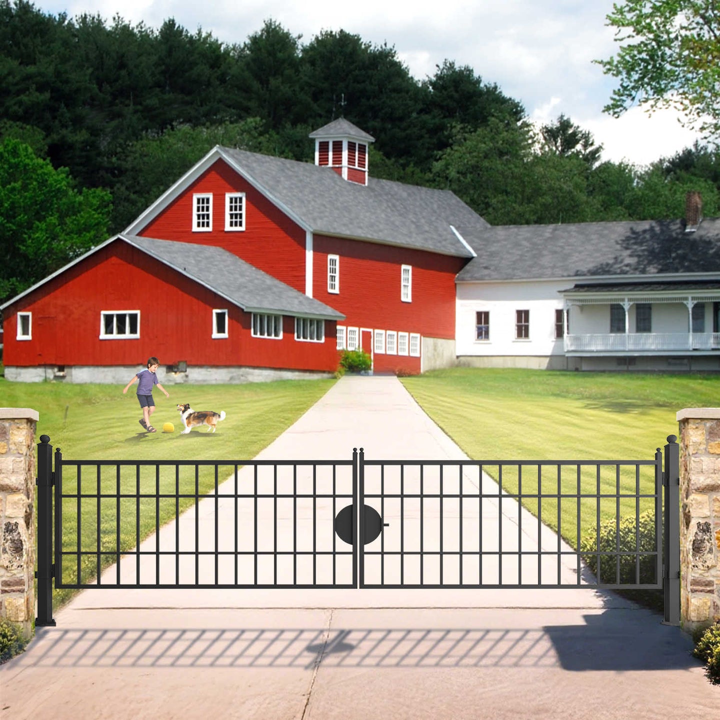 Chery Industrial 20 ft Steel Farm Driveway Gate
