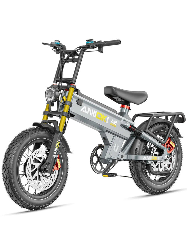Aniioki A8 Pro Max 52V Dual Motor E-Bike | 2200W AWD - Matte Gray