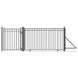 Chery Industrial | 20ft Steel Sliding Driveway Gate with 5ft Pedestrian Gate