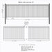 Chery Industrial 20ft Steel Sliding Driveway Gate with 5ft Pedestrian Gate