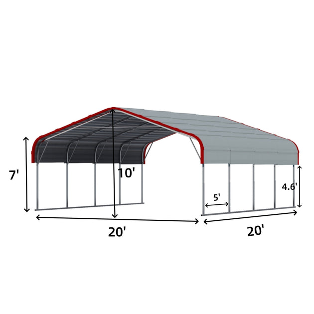 Chery Industrial 20x20 ft Heavy Duty Metal Garage Carport
