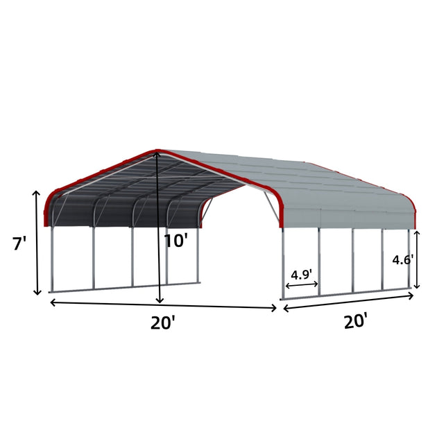 Chery Industrial 20x20 ft Outdoor Metal Carport