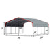 Chery Industrial 20x20 ft Outdoor Metal Carport