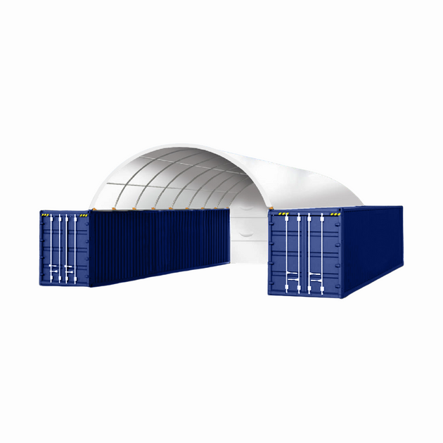 Chery Industrial | 20x40 ft Container Shelter with Closed Back Panel