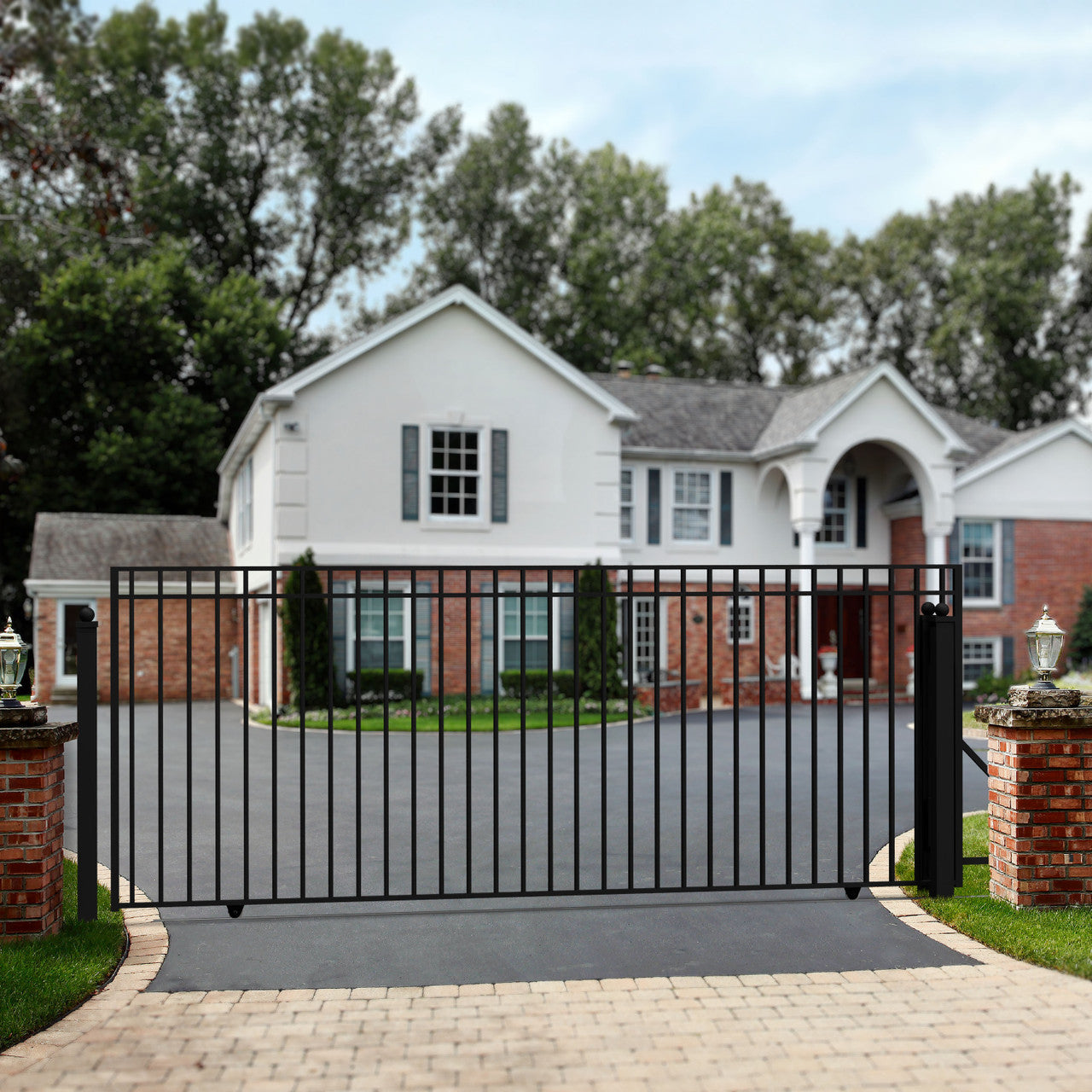 Chery Industrial 25x6 ft Steel Sliding Driveway Gate - MADRID Style