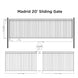 Chery Industrial 20x6 ft Steel Sliding Driveway Gate - MADRID Style