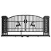 Chery Industrial | 20x8 ft Dual Swing Driveway Gate with Ornamental Posts