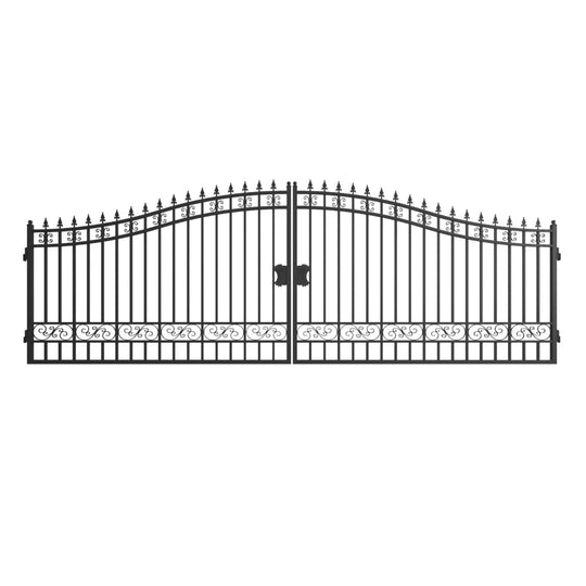 Chery Industrial 20x8 ft Steel Dual Swing Driveway Gate