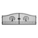 Chery Industrial | 20x8 ft Steel Dual Swing Driveway Gate with Wider Goalposts