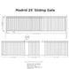 Chery Industrial 25x6 ft Steel Sliding Driveway Gate - MADRID Style