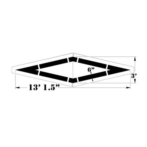 Newstripe | Federal Preferential Lane Symbol Stencil | 10002660