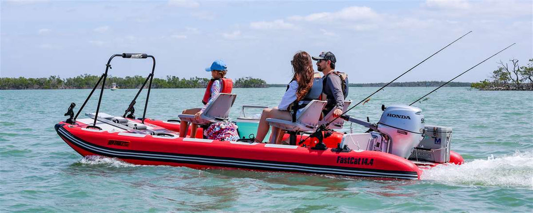 Sea Eagle FastCat14™ Catamaran - Deluxe - Angle View