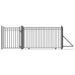 Chery Industrial | 30ft Steel Sliding Driveway Gate with 5ft Pedestrian Gate
