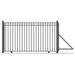 Chery Industrial 30ft Steel Sliding Driveway Gate with 5ft Pedestrian Gate