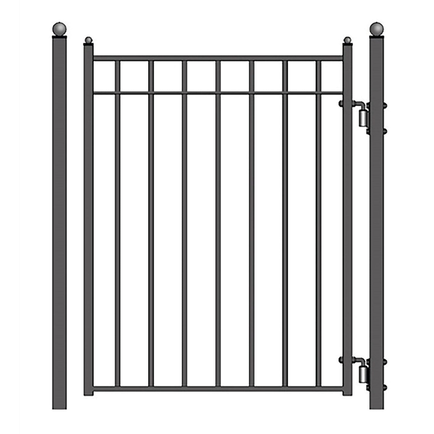 Chery Industrial 25ft Steel Sliding Driveway Gate with 5ft Pedestrian Gate