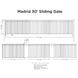 Chery Industrial 30x6 ft Steel Sliding Driveway Gate - MADRID Style