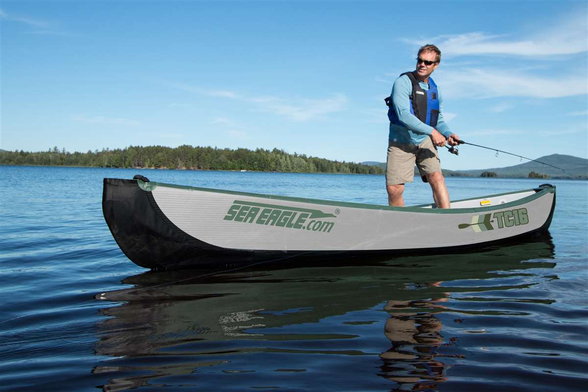 Sea Eagle TC16 - Electric Pump 3 person - Side View