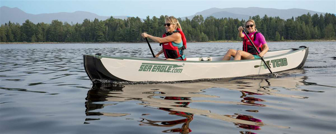 Sea Eagle TC16 - Electric Pump 3 person - Action Shot