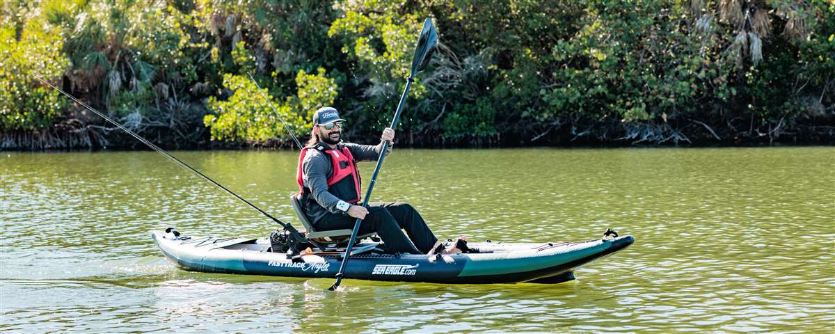 Sea Eagle 385fta FastTrack™ Angler - Pro Solo - Action Shot