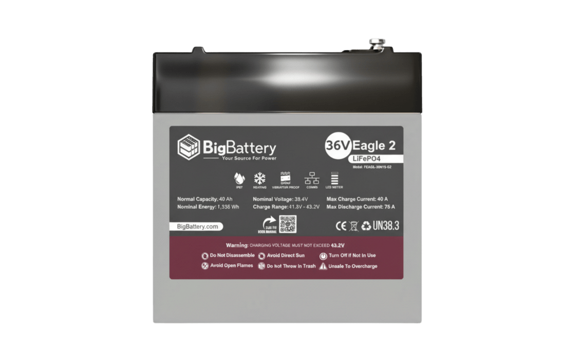36V EAGLE2 1.63 kWh LiFePO4 Battery with Heater and Comms - Image 6