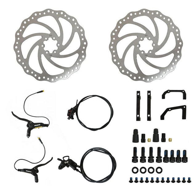 Eunorau | ENA 4-Piston Hydraulic Brake Sensor Set with 203MM Disc Brake Rotors | ENA-HYDRAULIC4P