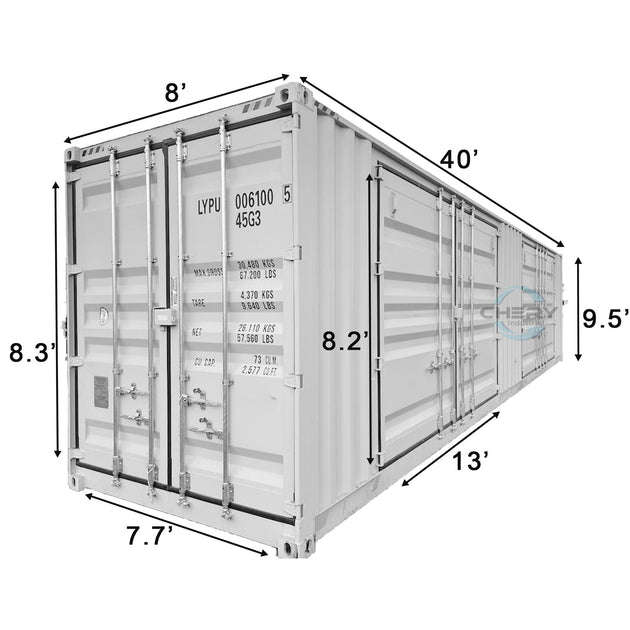Chery Industrial 40ft High Cube Container with 2 Side Doors